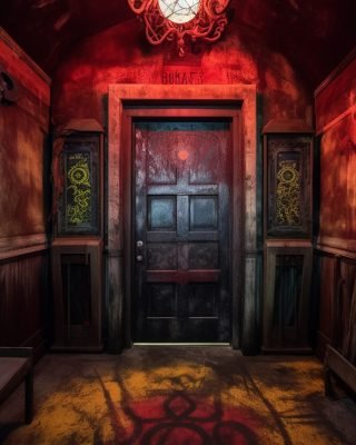 Ancient spirituality illuminated through old fashioned lanterns generated by artificial intelligence